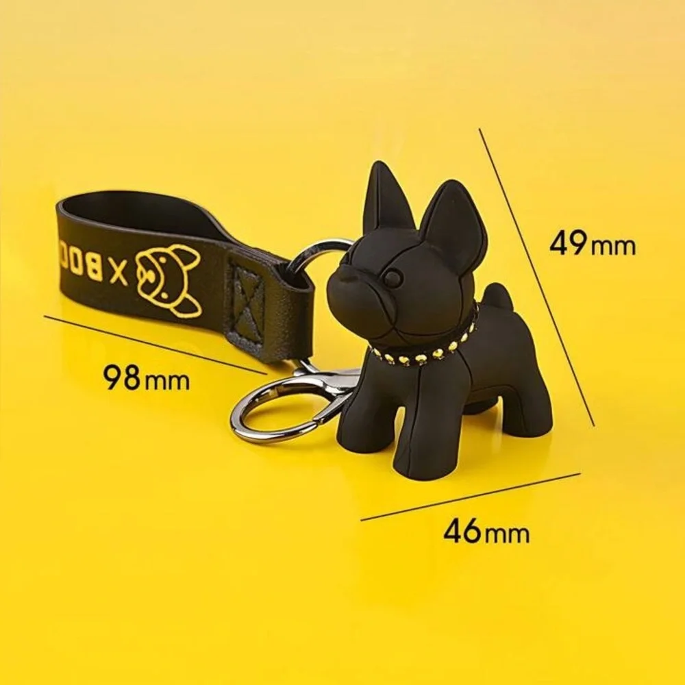 NWT French Bulldog Black Dog Keychain w/Silver Accent Collar Limited Edition - Picture 12 of 12